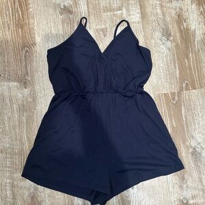Navy sleeveless romper
